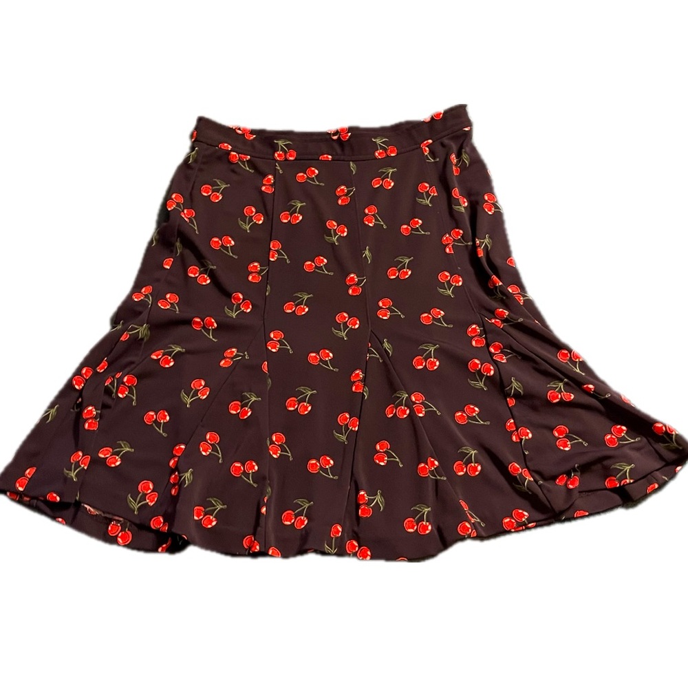 Talbots cherry trumpet skirt